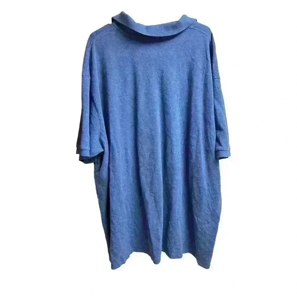 Polo Ralph Lauren Men's Heather Blue Short Sleeve Polo Red Embroidered Logo - Picture 9 of 9